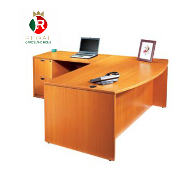 Silkwood L Shaped Bow Front Desk