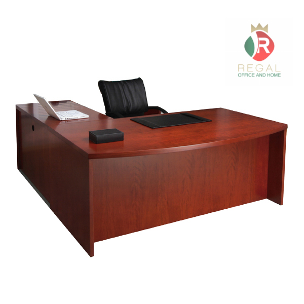 Silkwood L Shaped Bow Front Desk