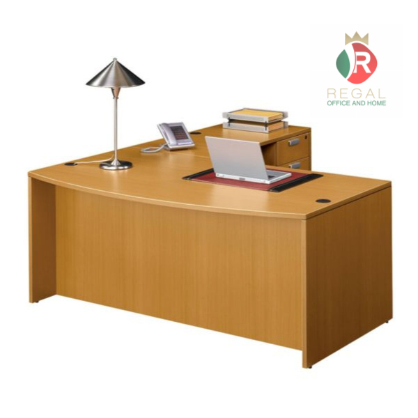 Silkwood L Shaped Bow Front Desk