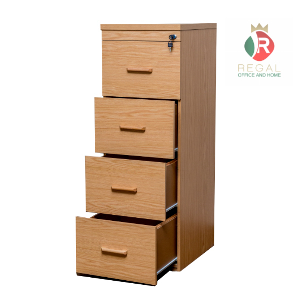 Wooden Filing Cabinet 4 Drawer